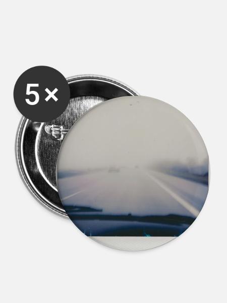 Foggy highway - Buttons large 2.2''/56 mm (5-pack) - white