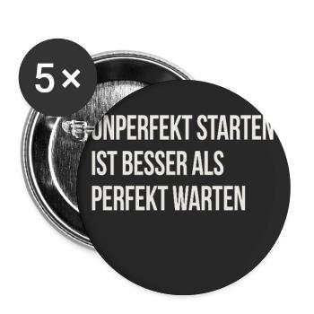 Starting imperfectly – better than waiting perfectly - Buttons large 2.2''/56 mm (5-pack) - white - Front