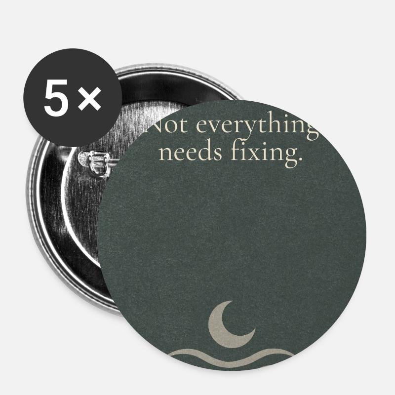 Not everything needs fixing - Buttons large 2.2''/56 mm (5-pack) - white