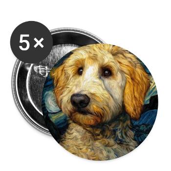 Havanese - Buttons large 2.2''/56 mm (5-pack) - white - Front
