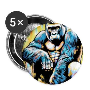 gorilla - Buttons large 2.2''/56 mm (5-pack) - white - Front