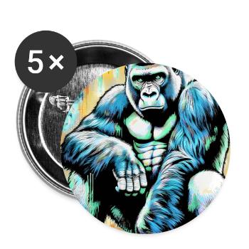 gorilla - Buttons large 2.2''/56 mm (5-pack) - white - Front