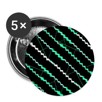Neon Zigzag Stripe Pattern - Buttons large 2.2''/56 mm (5-pack) - white - Front