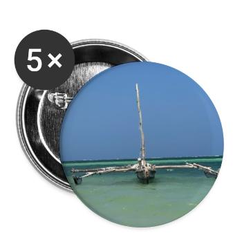 Shipwrecks over the blue sea - Buttons large 2.2''/56 mm (5-pack) - white - Front