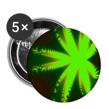 Neon Fractal Star Beam - Buttons large 2.2''/56 mm (5-pack) - white - Front