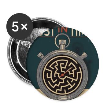 Lost in Time – Zeit im Labyrinth - Buttons groß 56 mm (5er Pack) - Weiß - Vorne