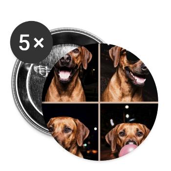 Hunde Rhodesian Ridgeback Hund - Buttons groß 56 mm (5er Pack) - Weiß - Vorne