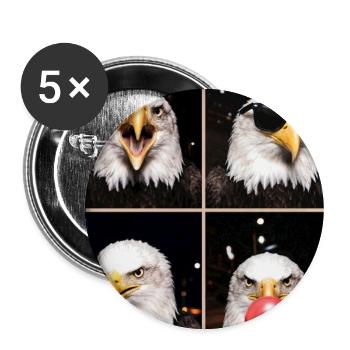 Eagle Adler - Buttons groß 56 mm (5er Pack) - Weiß - Vorne