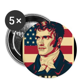 John C. Calhoun USA Pop Art - Buttons groß 56 mm (5er Pack) - Weiß - Vorne