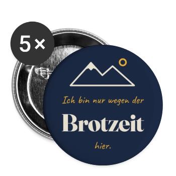 Wandern - Buttons groß 56 mm (5er Pack) - Weiß - Vorne