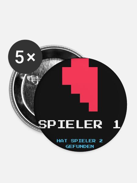 Gamer 2 - Buttons groß 56 mm (5er Pack) - Weiß