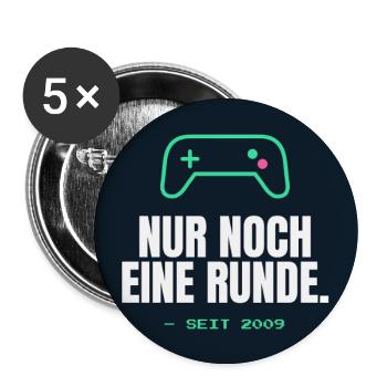 Gamer - Buttons groß 56 mm (5er Pack) - Weiß - Vorne