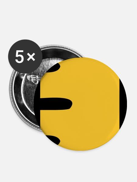 Lineal Mathe Geometrie Schule - Buttons groß 56 mm (5er Pack) - Weiß