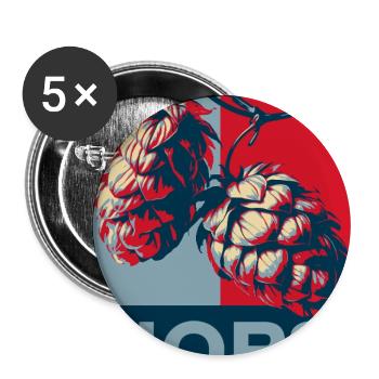 Bière Houblon Brassage de la bière Bière artisanale Obama Hope Houblon - Lot de 5 grands badges (56 mm) - blanc - Devant