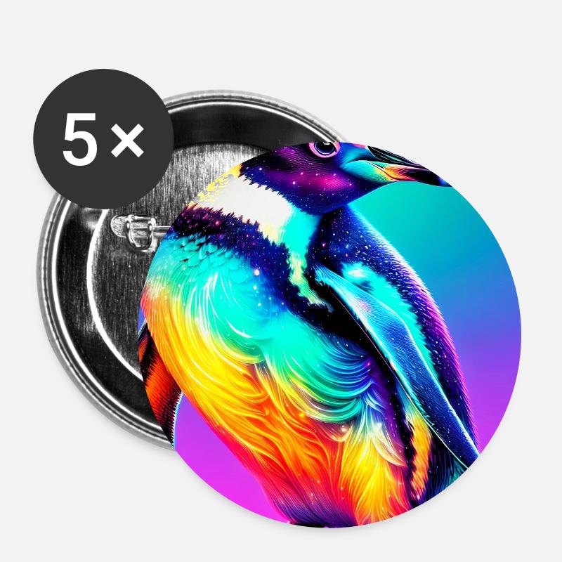 penguin - Buttons large 2.2''/56 mm (5-pack) - white