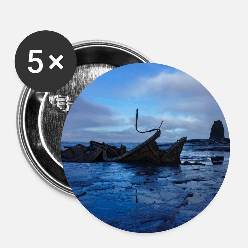 Shipwreck - Buttons large 2.2''/56 mm (5-pack) - white