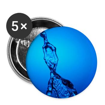 Blue Backlit Water Abstract - Buttons large 2.2''/56 mm (5-pack) - white - Front