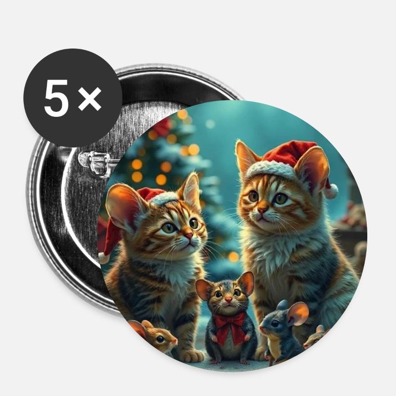 Didimaus - Buttons groß 56 mm (5er Pack) - Weiß