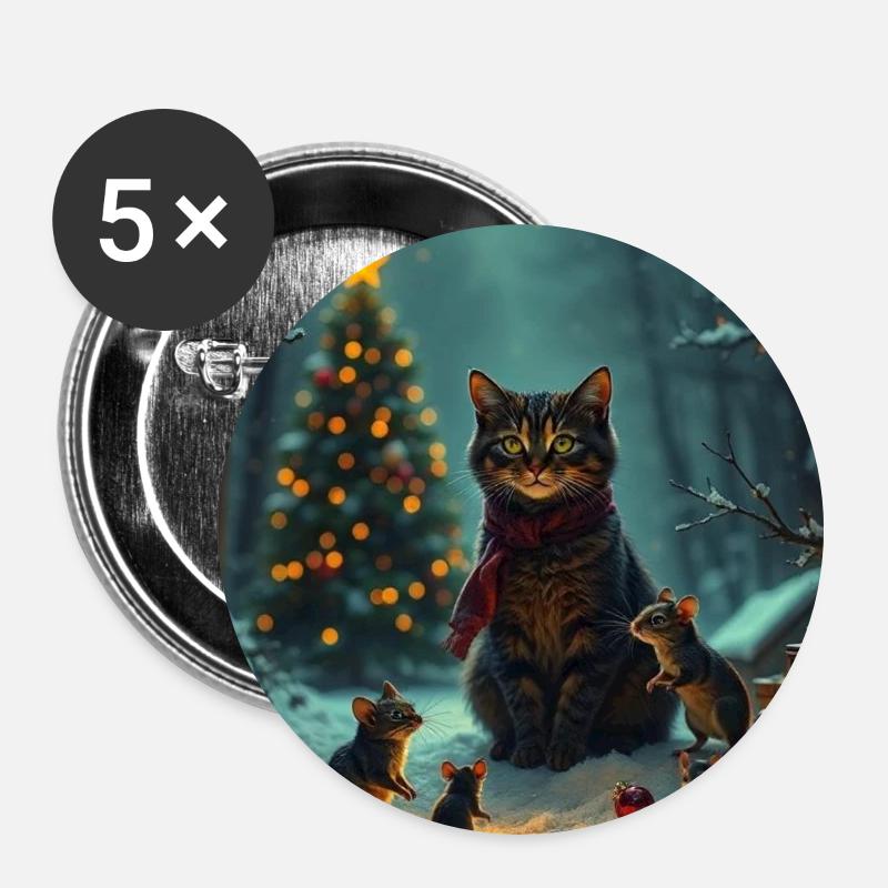Didimaus - Buttons groß 56 mm (5er Pack) - Weiß
