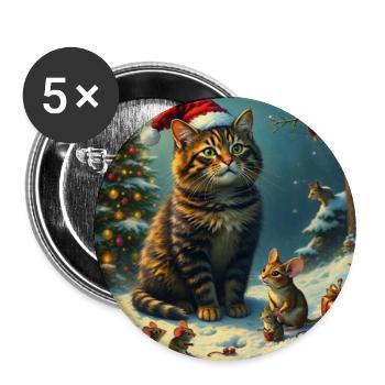 Didimaus - Buttons groß 56 mm (5er Pack) - Weiß - Vorne