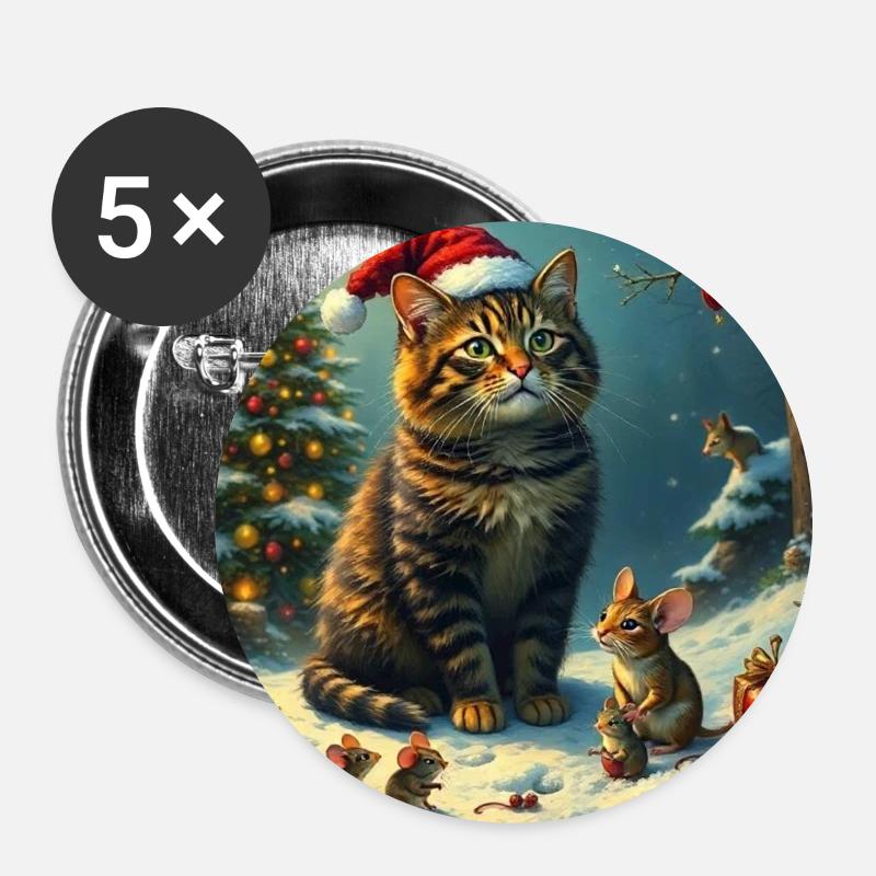Didimaus - Buttons groß 56 mm (5er Pack) - Weiß