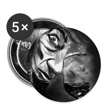 Monochrome Mirage Glass and Gaze - Lot de 5 grands badges (56 mm) - blanc - Devant