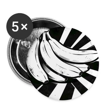 Black and White Bananas Collage - Buttons large 2.2''/56 mm (5-pack) - white - Front