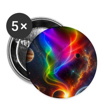 Éclipse 2026 ! - Lot de 5 grands badges (56 mm) - blanc - Devant