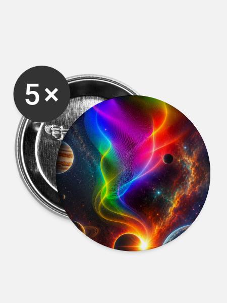 Finsternis 2026! - Buttons groß 56 mm (5er Pack) - Weiß