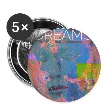 Elektronische Träume Neon-Porträt - Buttons groß 56 mm (5er Pack) - Weiß - Vorne