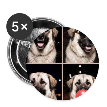 Hunde Kangal Hund - Buttons groß 56 mm (5er Pack) - Weiß - Vorne
