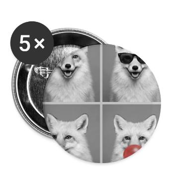 Polarfüchse Polarfuchs - Buttons groß 56 mm (5er Pack) - Weiß - Vorne