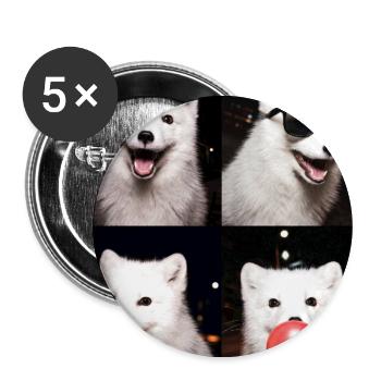 Polarfüchse Polarfuchs - Buttons groß 56 mm (5er Pack) - Weiß - Vorne