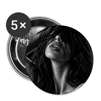 Noir Temptation - Buttons groß 56 mm (5er Pack) - Weiß - Vorne