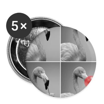 Flamingos Flamingo - Buttons groß 56 mm (5er Pack) - Weiß - Vorne
