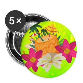 Sommer Vibe - Buttons groß 56 mm (5er Pack) - Weiß - Vorne