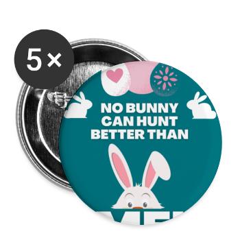Happy Easter Funny saying Easter eggs hunt funny - Buttons large 2.2''/56 mm (5-pack) - white - Front