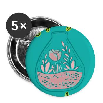 JE PEUX PAS,JARDINAGE,PRINTEMPS,JARDIN,JARDINIER - Lot de 5 grands badges (56 mm) - blanc - Devant