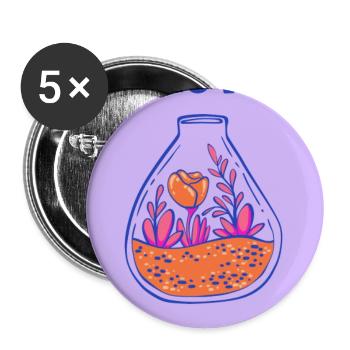 I LOVE,JARDINAGE,PRINTEMPS,HUMOUR,RETRAITE - Lot de 5 grands badges (56 mm) - blanc - Devant