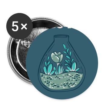 GARDEN. SPRING. GARDENING. RETIREMENT. SPRING. - Buttons large 2.2''/56 mm (5-pack) - white - Front