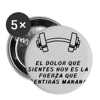 Stärke im Schmerz Motivierendes Zitat - Buttons groß 56 mm (5er Pack) - Weiß - Vorne