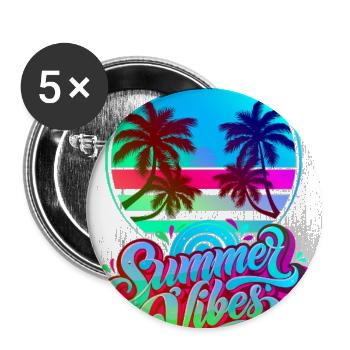 The tropical scent of the Mediterranean - Buttons large 2.2''/56 mm (5-pack) - white - Front