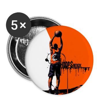 Sportsman throwing ball in graffiti style - Buttons large 2.2''/56 mm (5-pack) - white - Front