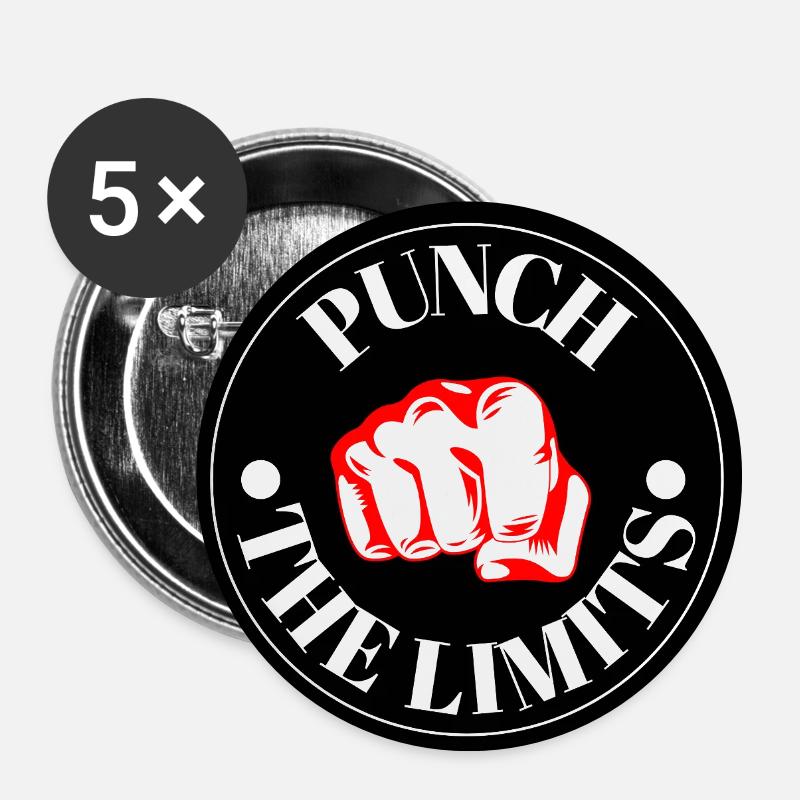 Punch the Limits Emblem - Buttons large 2.2''/56 mm (5-pack) - white