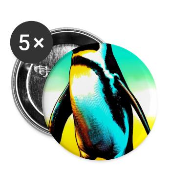 penguin - Buttons large 2.2''/56 mm (5-pack) - white - Front