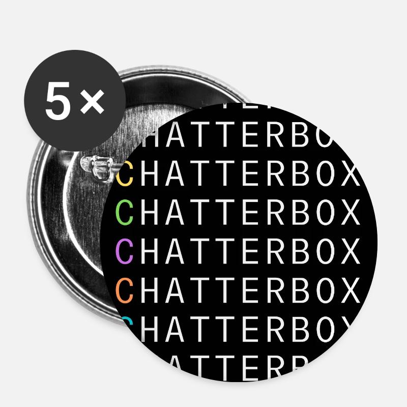 Chatterbox - Buttons large 2.2''/56 mm (5-pack) - white