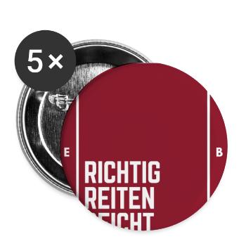 Richtig Reiten Reicht.  - Buttons groß 56 mm (5er Pack) - Weiß - Vorne