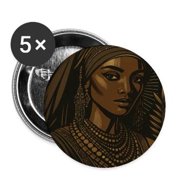Goldene Königin der Ferne - Buttons groß 56 mm (5er Pack) - Weiß - Vorne