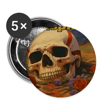 Inspired by Sins, Skull in the Desert - Buttons large 2.2''/56 mm (5-pack) - white - Front