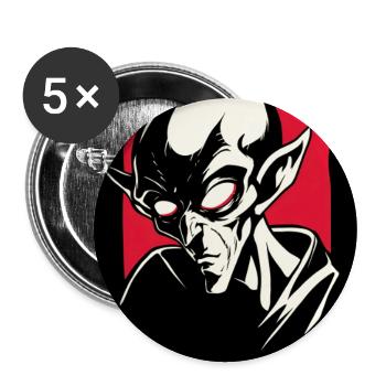 Vampire Nosferatu - Buttons large 2.2''/56 mm (5-pack) - white - Front